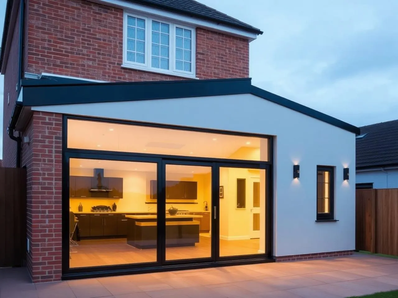 Contemporary rear extension for a premium residential property